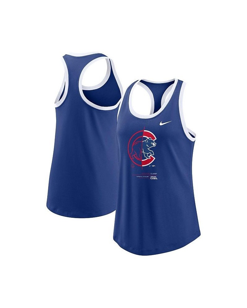 Women's Royal Chicago Cubs Tech Tank Top Royal $21.60 Tops