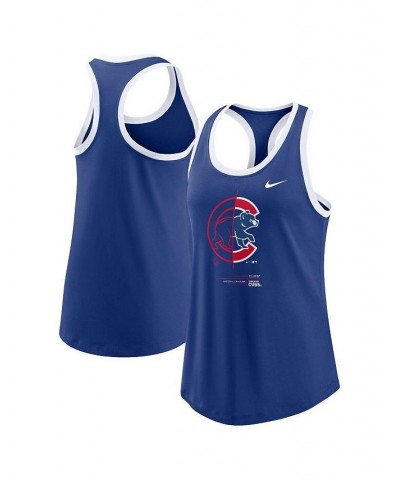 Women's Royal Chicago Cubs Tech Tank Top Royal $21.60 Tops