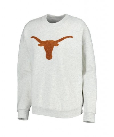 Women's Heather Ash Texas Longhorns Chenille Patch Fleece Sweatshirt Heather Ash $34.67 Sweatshirts