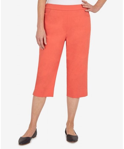 Petite Hot Allure Clamdigger Capri Pants Orange $26.18 Pants