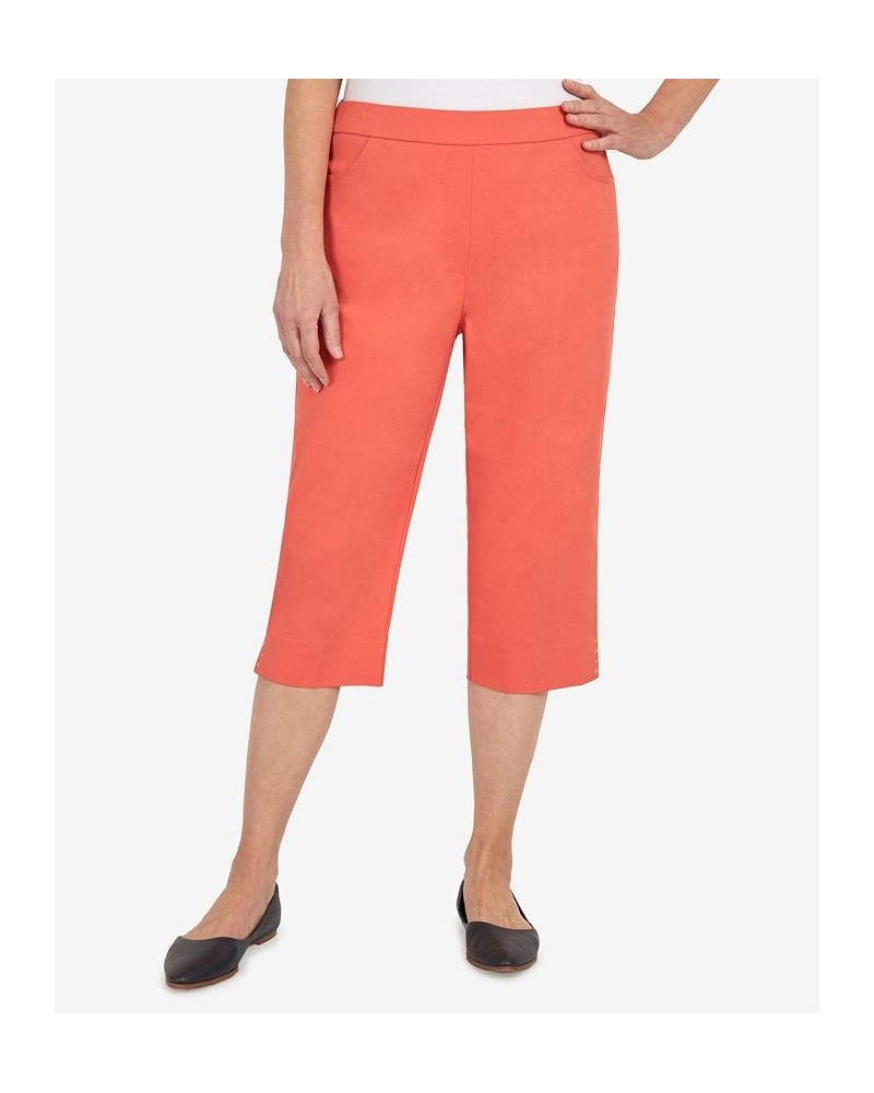 Petite Hot Allure Clamdigger Capri Pants Orange $26.18 Pants