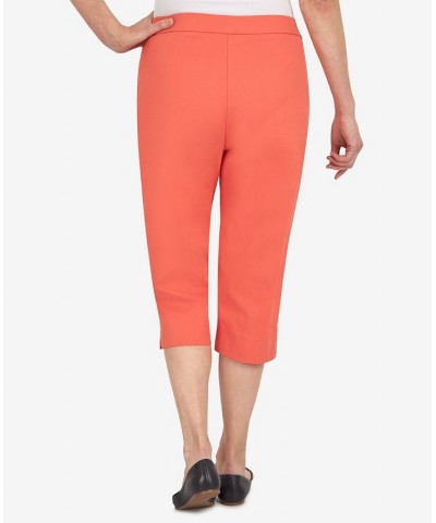 Petite Hot Allure Clamdigger Capri Pants Orange $26.18 Pants