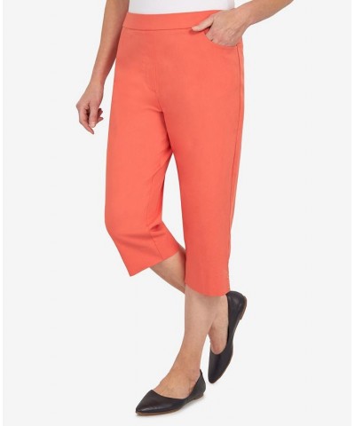 Petite Hot Allure Clamdigger Capri Pants Orange $26.18 Pants