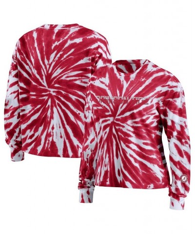 Women's Crimson Alabama Crimson Tide Tie-Dye Long Sleeve T-shirt Crimson $27.60 Tops