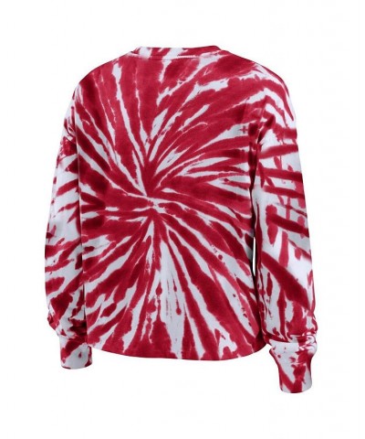 Women's Crimson Alabama Crimson Tide Tie-Dye Long Sleeve T-shirt Crimson $27.60 Tops