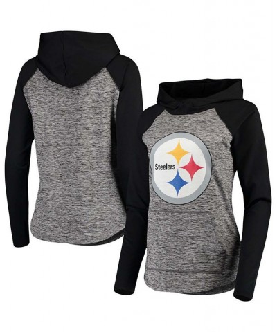 Women's Heathered Gray-Black Pittsburgh Steelers Championship Ring Pullover Hoodie Heather Gray-Black $35.25 Sweatshirts