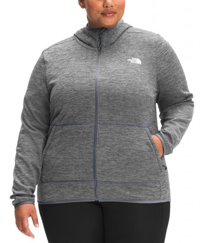 Plus Size Canyonlands Hooded Zippered Sweatshirt Gray $38.15 Sweatshirts