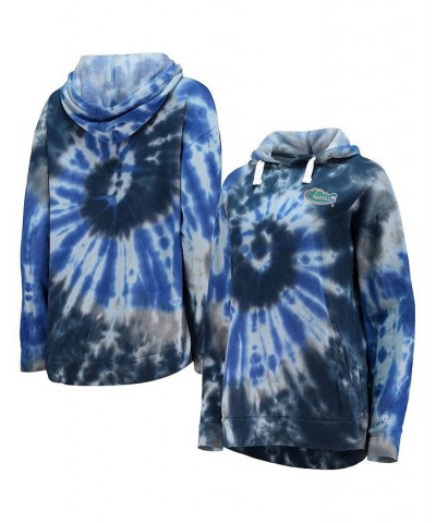 Women's Royal Florida Gators Slow Ride Spiral Tie-Dye Oversized Pullover Hoodie Royal $24.60 Sweatshirts