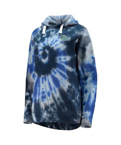 Women's Royal Florida Gators Slow Ride Spiral Tie-Dye Oversized Pullover Hoodie Royal $24.60 Sweatshirts