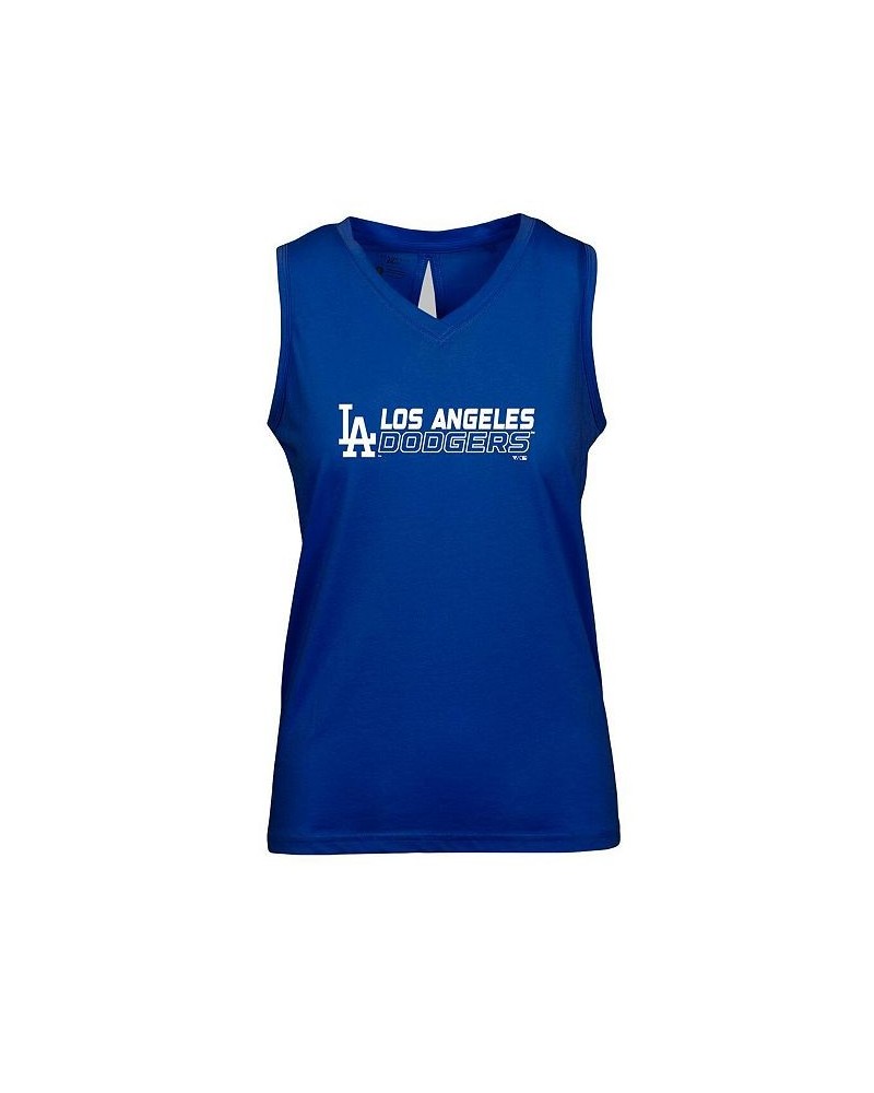 Women's Royal Los Angeles Dodgers Paisley Chase V-Neck Tank Top Royal $28.04 Tops