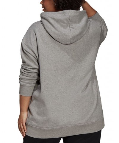 Women's Adicolor Trefoil Sweatshirt Hoodie XS-4X Gray $32.25 Sweatshirts