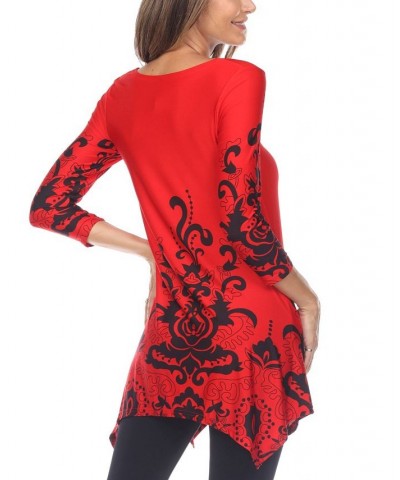 Women's Yanette Tunic Red $16.17 Tops