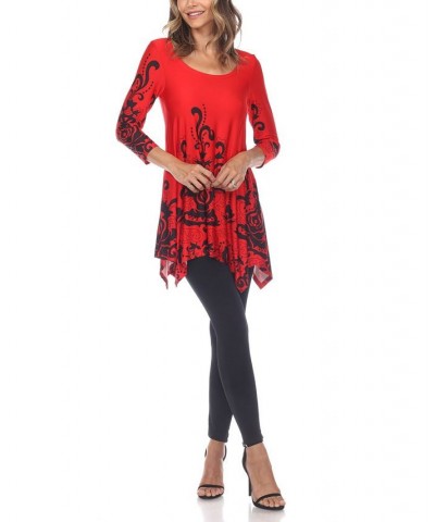 Women's Yanette Tunic Red $16.17 Tops