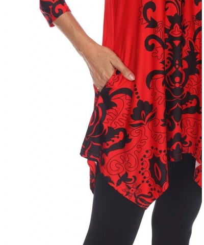 Women's Yanette Tunic Red $16.17 Tops