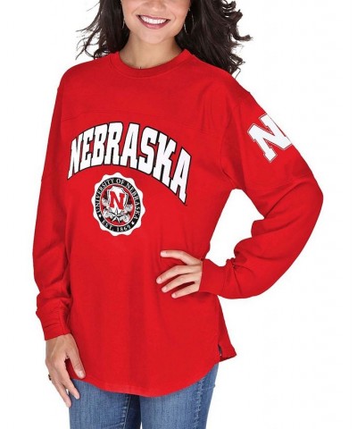 Women's Scarlet Nebraska Huskers Edith Long Sleeve T-shirt Scarlet $31.19 Tops