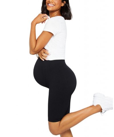 Seamless Maternity Bike Shorts Black $17.00 Shorts