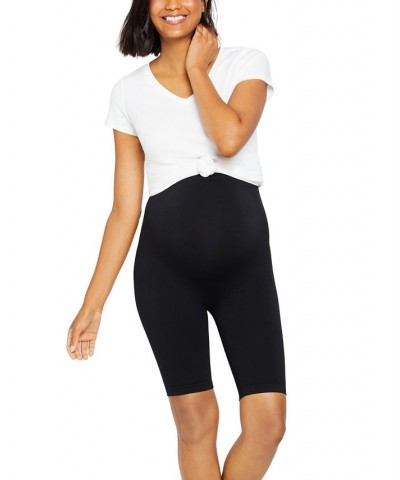 Seamless Maternity Bike Shorts Black $17.00 Shorts