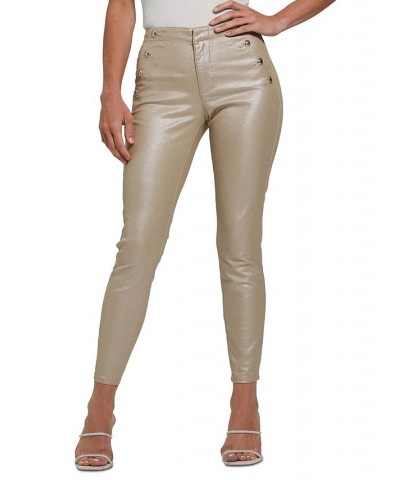 Women's Viola Metallic High-Rise Skinny Jeans Rinse $71.10 Jeans