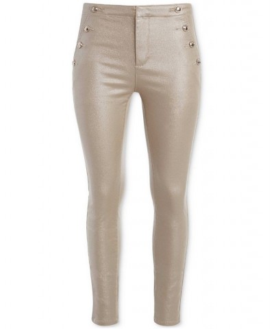 Women's Viola Metallic High-Rise Skinny Jeans Rinse $71.10 Jeans