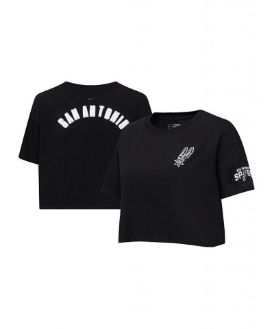 Women's Black San Antonio Spurs Classics Boxy T-shirt Black $25.49 Tops