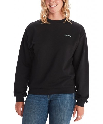 Women's Twin Peak Crewneck Sweatshirt Black $19.35 Sweatshirts