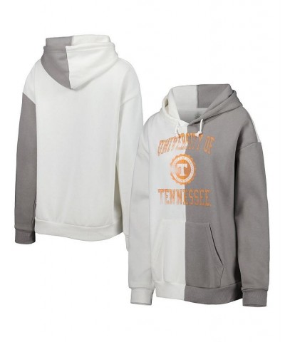 Women's Gray White Tennessee Volunteers Split Pullover Hoodie Gray, White $35.20 Sweatshirts