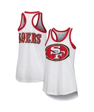 Women's White San Francisco 49ers Tater Tank Top White $17.60 Tops