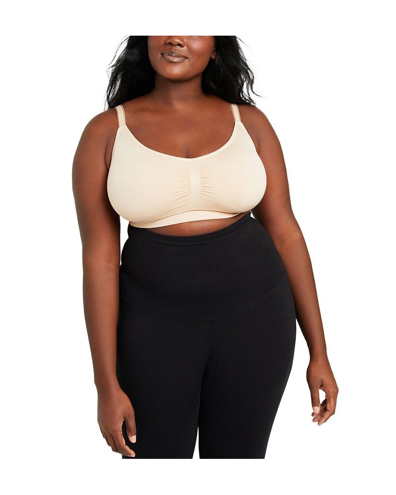 Plus Size Basic Seamless Maternity Bra Tan/Beige $17.34 Bras