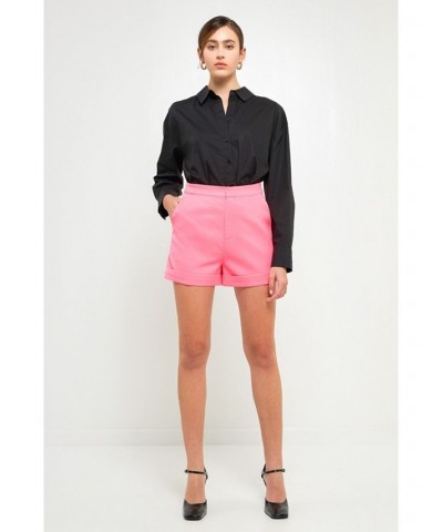 Women's Tailored Basic Shorts Pink $40.00 Shorts