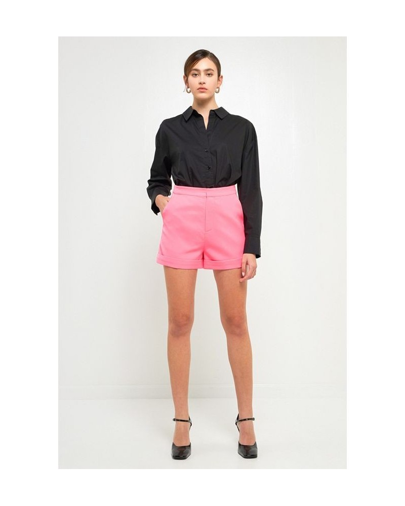 Women's Tailored Basic Shorts Pink $40.00 Shorts