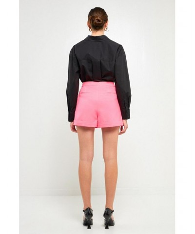 Women's Tailored Basic Shorts Pink $40.00 Shorts