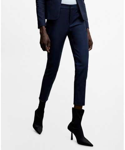 Women's Suit Slim-Fit Pants Blue $31.79 Pants