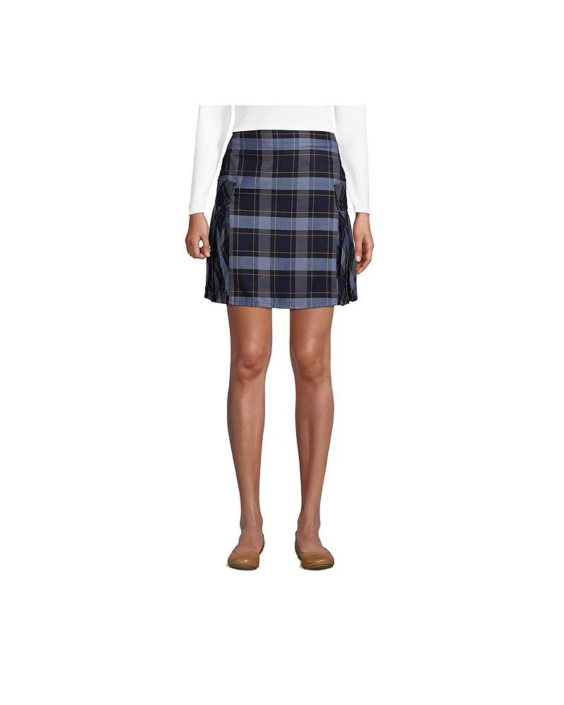 School Uniform Women's Side Pleat Plaid Skort Above Knee Evergreen/white plaid $23.58 Skirts