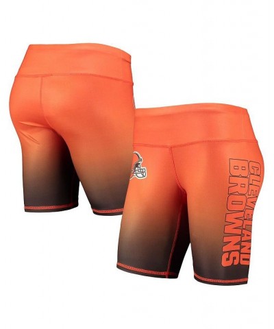 Women's Orange Cleveland Browns Gradient Biker Shorts Orange $22.05 Shorts