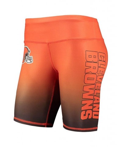 Women's Orange Cleveland Browns Gradient Biker Shorts Orange $22.05 Shorts