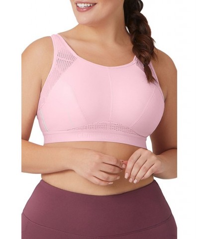 Full Figure Plus Size No-Sweat Mesh Sports Wirefree Bra Pink $21.58 Bras