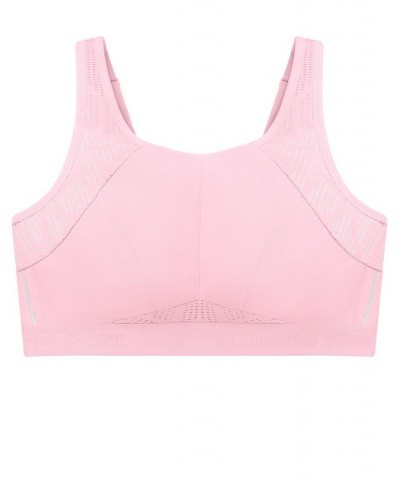 Full Figure Plus Size No-Sweat Mesh Sports Wirefree Bra Pink $21.58 Bras