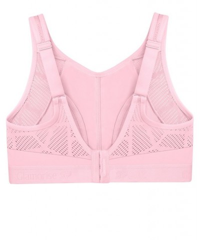 Full Figure Plus Size No-Sweat Mesh Sports Wirefree Bra Pink $21.58 Bras