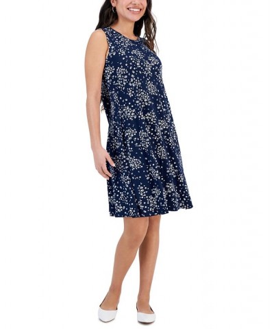 Petite Sleeveless Floral Flip-Flop Dress Blossom Blue $14.60 Dresses