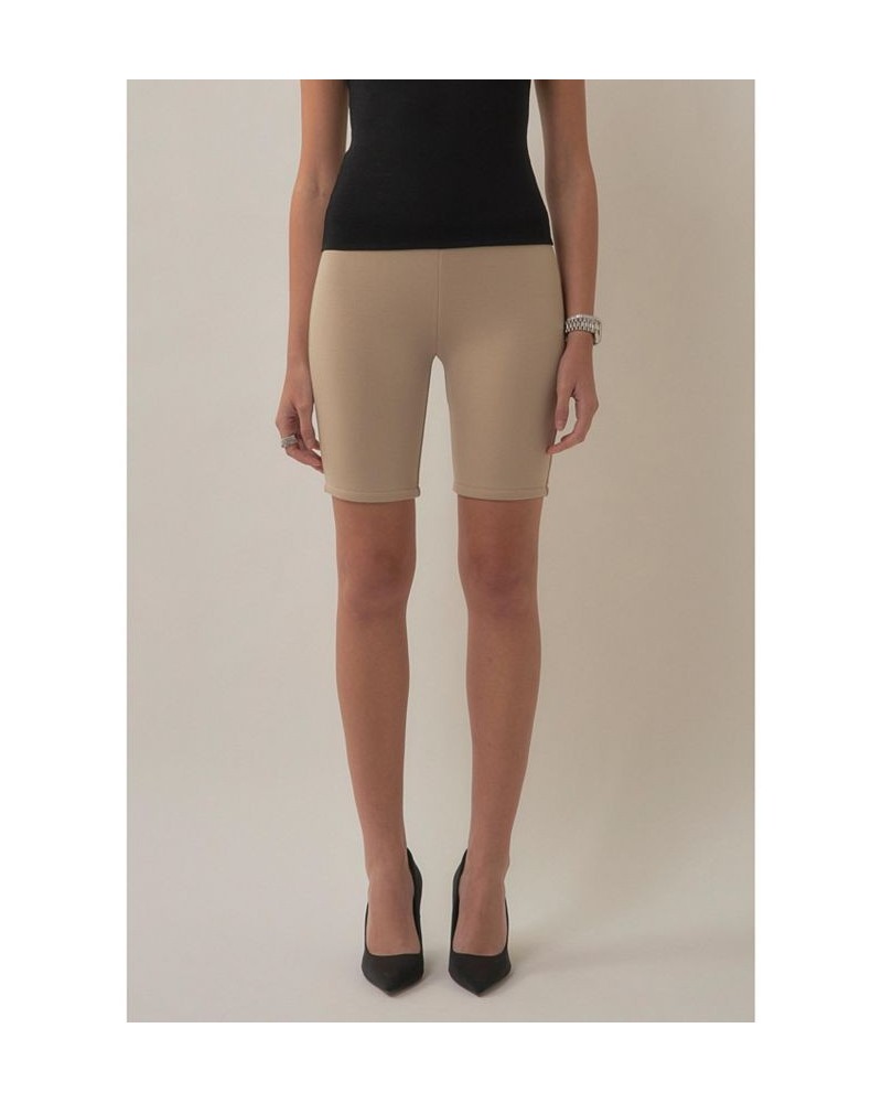 Women's Biker Shorts Tan/Beige $25.50 Shorts