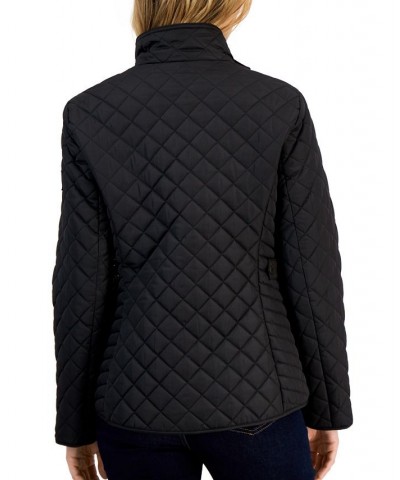 Women's Quilted Zip-Up Jacket Black $34.40 Jackets