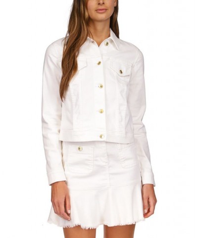 Women's Denim Jacket Regular & Petite White $38.40 Jackets