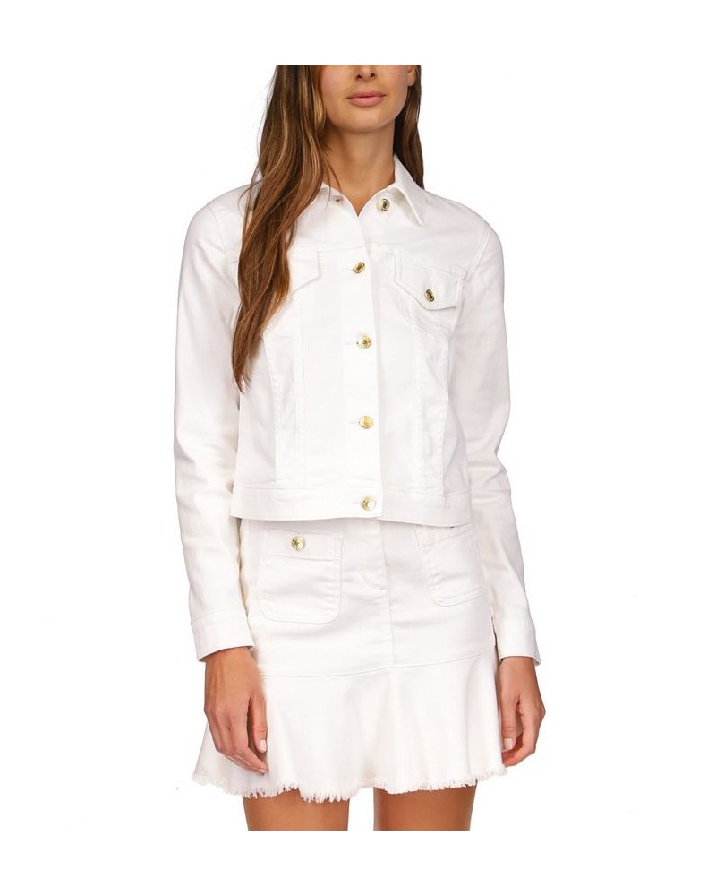 Women's Denim Jacket Regular & Petite White $38.40 Jackets