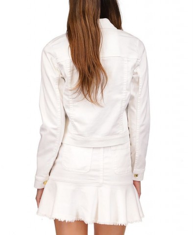 Women's Denim Jacket Regular & Petite White $38.40 Jackets