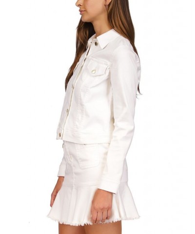 Women's Denim Jacket Regular & Petite White $38.40 Jackets