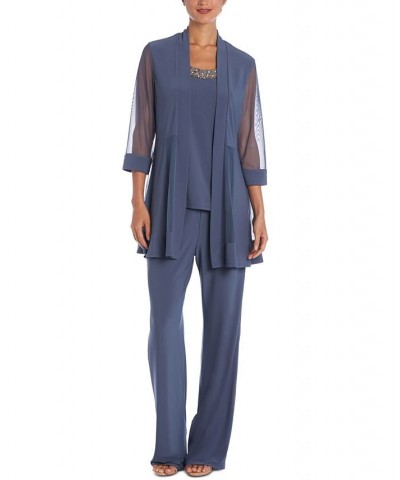 Embellished Layered-Look Pantsuit Gray $64.50 Outfits