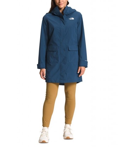 Women's City Breeze Rain Parka Coat Blue $79.80 Jackets