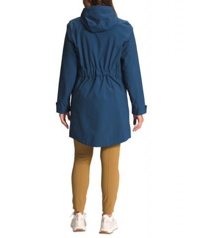 Women's City Breeze Rain Parka Coat Blue $79.80 Jackets