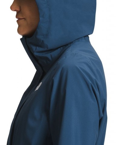 Women's City Breeze Rain Parka Coat Blue $79.80 Jackets