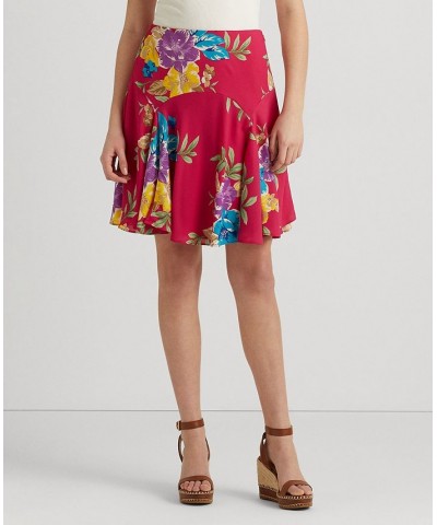 Women's Floral Georgette Skirt Pink Multi $49.60 Skirts